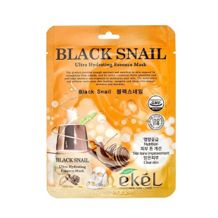 Тканевая маска EKEL Ultra Hydrating Essence Mask Pack Black Snail